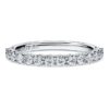 Anillo de eternidad con diamantes cultivados en laboratorio, 0,5 ct en total, forma redonda, oro blanco de 14K