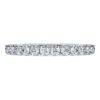 Anillo de eternidad con diamantes cultivados en laboratorio, 0,5 ct en total, forma redonda, oro blanco de 14K