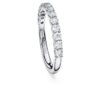 Anillo de eternidad con diamantes cultivados en laboratorio, 0,5 ct en total, forma redonda, oro blanco de 14K