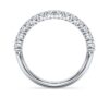 Anillo de eternidad con diamantes cultivados en laboratorio, 0,5 ct en total, forma redonda, oro blanco de 14K