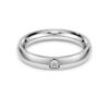 Anillo de eternidad con diamantes cultivados en laboratorio de 0,05 ct en total, forma redonda, oro blanco de 14K Anillo de eternidad con diamantes cultivados en laboratorio de 0,05 ct en total, forma redonda, oro blanco de 14K