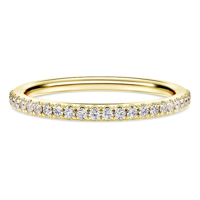 Anillo de eternidad con diamantes cultivados en laboratorio de 0,2 ct en total, forma redonda, oro amarillo de 14K Anillo de eternidad con diamantes cultivados en laboratorio de 0,2 ct en total, forma redonda, oro amarillo de 14K
