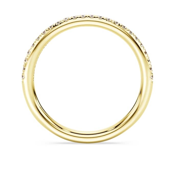 Anillo de eternidad con diamantes cultivados en laboratorio de 0,2 ct en total, forma redonda, oro amarillo de 14K Anillo de eternidad con diamantes cultivados en laboratorio de 0,2 ct en total, forma redonda, oro amarillo de 14K