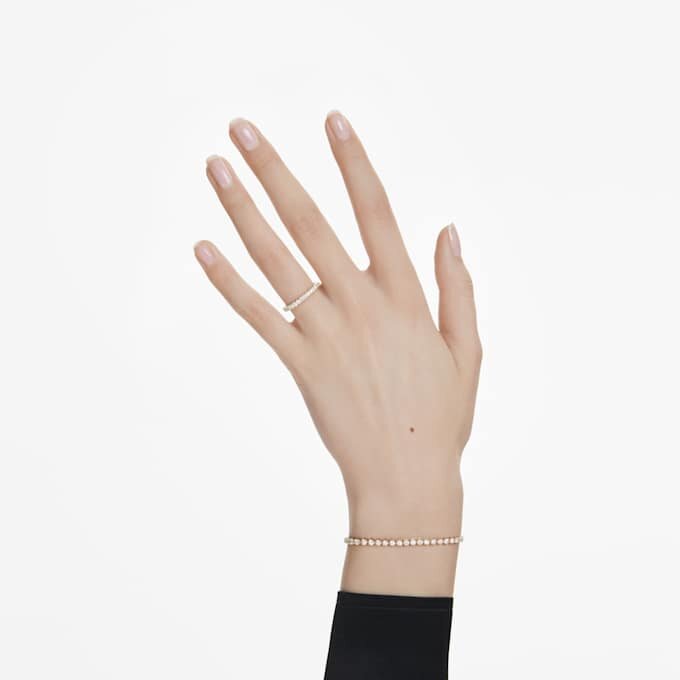 Anillo de eternidad con diamantes cultivados en laboratorio de 0,4 ct en total, forma redonda, oro amarillo de 14K Anillo de eternidad con diamantes cultivados en laboratorio de 0,4 ct en total, forma redonda, oro amarillo de 14K