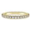 Anillo de eternidad con diamantes cultivados en laboratorio de 0,4 ct en total, forma redonda, oro amarillo de 14K Anillo de eternidad con diamantes cultivados en laboratorio de 0,4 ct en total, forma redonda, oro amarillo de 14K