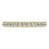 Anillo de eternidad con diamantes cultivados en laboratorio de 0,4 ct en total, forma redonda, oro amarillo de 14K Anillo de eternidad con diamantes cultivados en laboratorio de 0,4 ct en total, forma redonda, oro amarillo de 14K