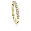 Anillo de eternidad con diamantes cultivados en laboratorio de 0,4 ct en total, forma redonda, oro amarillo de 14K Anillo de eternidad con diamantes cultivados en laboratorio de 0,4 ct en total, forma redonda, oro amarillo de 14K
