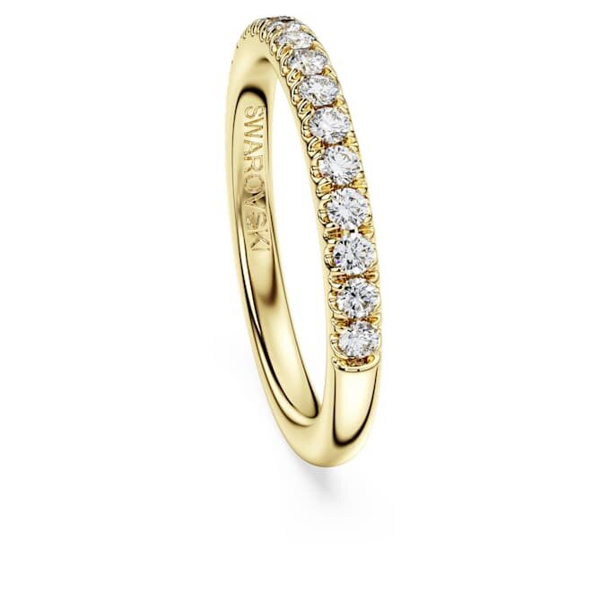 Anillo de eternidad con diamantes cultivados en laboratorio de 0,4 ct en total, forma redonda, oro amarillo de 14K Anillo de eternidad con diamantes cultivados en laboratorio de 0,4 ct en total, forma redonda, oro amarillo de 14K