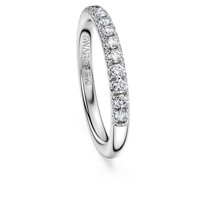 Anillo de eternidad con diamantes cultivados en laboratorio de 0,4 ct en total, forma redonda, oro blanco de 14K Anillo de eternidad con diamantes cultivados en laboratorio de 0,4 ct en total, forma redonda, oro blanco de 14K