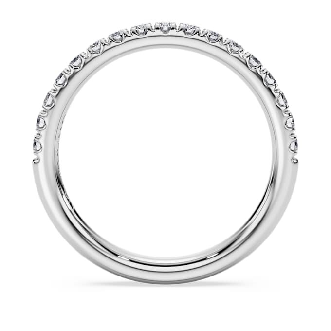 Anillo de eternidad con diamantes cultivados en laboratorio de 0,4 ct en total, forma redonda, oro blanco de 14K Anillo de eternidad con diamantes cultivados en laboratorio de 0,4 ct en total, forma redonda, oro blanco de 14K