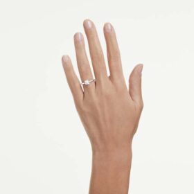 Anillo de eternidad con diamantes cultivados en laboratorio de 1 Ct Tw, forma redonda, oro blanco de 14K Anillo de eternidad con diamantes cultivados en laboratorio de 1 Ct Tw, forma redonda, oro blanco de 14K