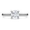 Anillo de eternidad con diamantes cultivados en laboratorio de 1 Ct Tw, forma redonda, oro blanco de 14K