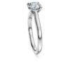 Anillo de eternidad con diamantes cultivados en laboratorio de 1 Ct Tw, forma redonda, oro blanco de 14K