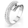 Anillo Dextera blanco, chapado en rodio