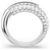 Anillo Dextera blanco, chapado en rodio