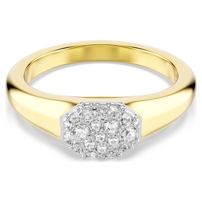 Anillo Dextera con cortes mixtos, blanco, chapado en tono dorado Anillo Dextera con cortes mixtos, blanco, chapado en tono dorado