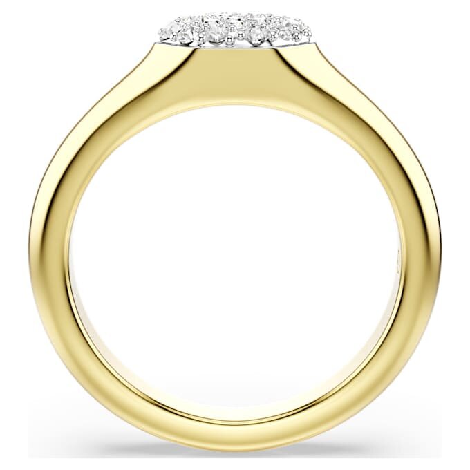 Anillo Dextera con cortes mixtos, blanco, chapado en tono dorado Anillo Dextera con cortes mixtos, blanco, chapado en tono dorado