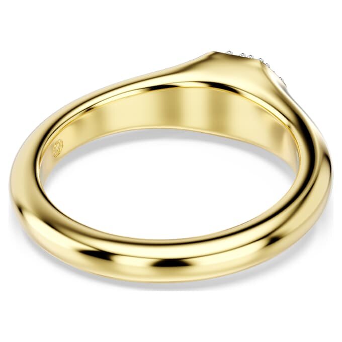 Anillo Dextera con cortes mixtos, blanco, chapado en tono dorado Anillo Dextera con cortes mixtos, blanco, chapado en tono dorado