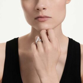 Anillo Galaxy Bypass con diamantes cultivados en laboratorio de 1,25 ct en total, formas mixtas, oro blanco de 14K Anillo Galaxy Bypass con diamantes cultivados en laboratorio de 1,25 ct en total, formas mixtas, oro blanco de 14K