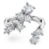 Anillo Galaxy Bypass con diamantes cultivados en laboratorio de 1,25 ct en total, formas mixtas, oro blanco de 14K