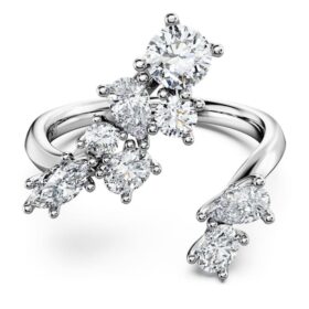 Anillo Galaxy Bypass con diamantes cultivados en laboratorio de 1,25 ct en total, formas mixtas, oro blanco de 14K Anillo Galaxy Bypass con diamantes cultivados en laboratorio de 1,25 ct en total, formas mixtas, oro blanco de 14K
