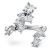 Anillo Galaxy Bypass con diamantes cultivados en laboratorio de 1,25 ct en total, formas mixtas, oro blanco de 14K