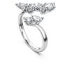 Anillo Galaxy Bypass con diamantes cultivados en laboratorio de 1,25 ct en total, formas mixtas, oro blanco de 14K