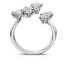 Anillo Galaxy Bypass con diamantes cultivados en laboratorio de 1,25 ct en total, formas mixtas, oro blanco de 14K