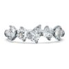 Anillo Galaxy con diamantes cultivados en laboratorio, 1 Ct Tw, formas variadas, oro blanco de 14K Anillo Galaxy con diamantes cultivados en laboratorio, 1 Ct Tw, formas variadas, oro blanco de 14K