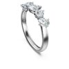Anillo Galaxy con diamantes cultivados en laboratorio, 1 Ct Tw, formas variadas, oro blanco de 14K Anillo Galaxy con diamantes cultivados en laboratorio, 1 Ct Tw, formas variadas, oro blanco de 14K