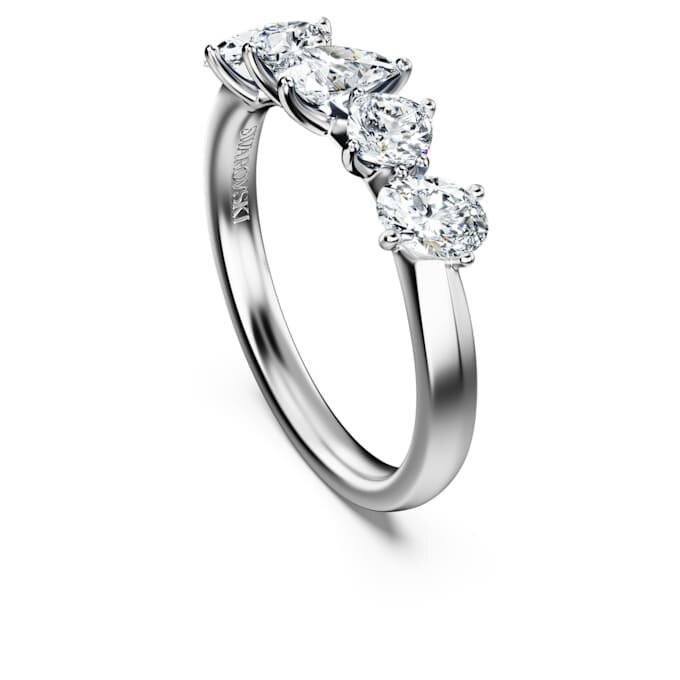Anillo Galaxy con diamantes cultivados en laboratorio, 1 Ct Tw, formas variadas, oro blanco de 14K Anillo Galaxy con diamantes cultivados en laboratorio, 1 Ct Tw, formas variadas, oro blanco de 14K