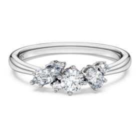 Anillo Galaxy con diamantes cultivados en laboratorio de 0,43 ct en total, formas mixtas, plata esterlina Anillo Galaxy con diamantes cultivados en laboratorio de 0,43 ct en total, formas mixtas, plata esterlina