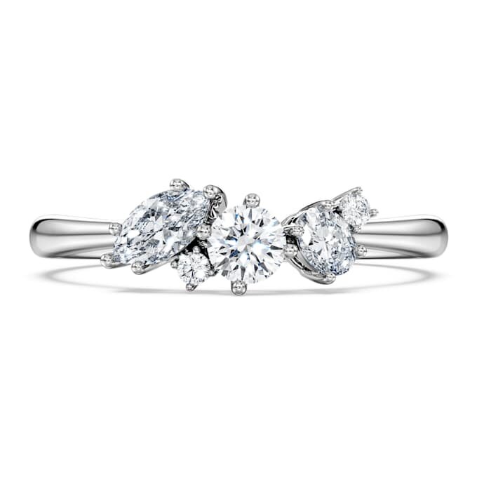 Anillo Galaxy con diamantes cultivados en laboratorio de 0,43 ct en total, formas mixtas, plata esterlina Anillo Galaxy con diamantes cultivados en laboratorio de 0,43 ct en total, formas mixtas, plata esterlina