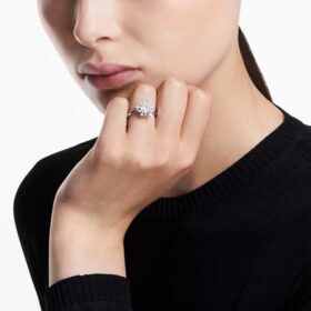 Anillo Galaxy con diamantes cultivados en laboratorio de 2 ct en total, forma redonda, oro blanco de 14K Anillo Galaxy con diamantes cultivados en laboratorio de 2 ct en total, forma redonda, oro blanco de 14K