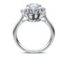 Anillo Galaxy con diamantes cultivados en laboratorio de 2 ct en total, forma redonda, oro blanco de 14K