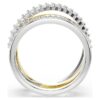 Anillo Hyperbola con cortes mixtos, blanco, acabado de metales mixtos Anillo Hyperbola con cortes mixtos, blanco, acabado de metales mixtos