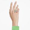 Anillo Idyllia con cortes mixtos, flor, multicolor, chapado en tono dorado Anillo Idyllia con cortes mixtos, flor, multicolor, chapado en tono dorado