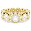 Anillo Imber con cortes redondos mixtos, blanco, chapado en tono dorado Anillo Imber con cortes redondos mixtos, blanco, chapado en tono dorado