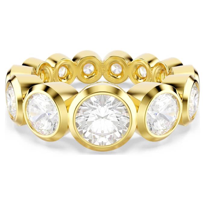 Anillo Imber con cortes redondos mixtos, blanco, chapado en tono dorado Anillo Imber con cortes redondos mixtos, blanco, chapado en tono dorado