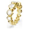 Anillo Imber con cortes redondos mixtos, blanco, chapado en tono dorado Anillo Imber con cortes redondos mixtos, blanco, chapado en tono dorado