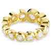 Anillo Imber con cortes redondos mixtos, blanco, chapado en tono dorado Anillo Imber con cortes redondos mixtos, blanco, chapado en tono dorado