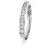 Anillo Matrix blanco, chapado en rodio