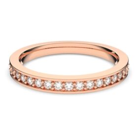 Anillo Matrix blanco, chapado en tono oro rosa