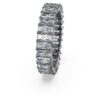 Anillo Matrix con corte baguette, gris, chapado en rutenio Anillo Matrix con corte baguette, gris, chapado en rutenio