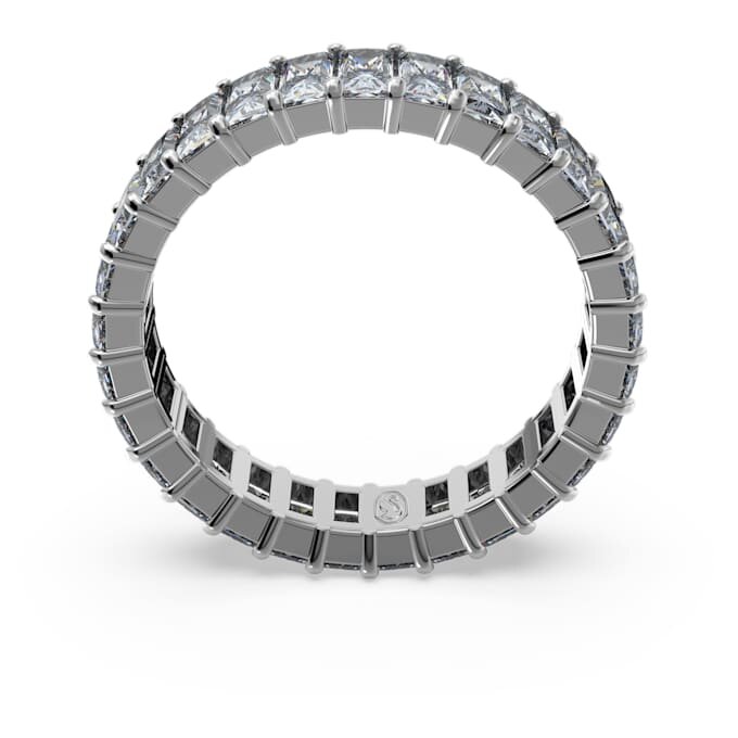 Anillo Matrix con corte baguette, gris, chapado en rutenio Anillo Matrix con corte baguette, gris, chapado en rutenio