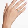 Anillo Matrix con corte baguette, multicolor, chapado en tono dorado