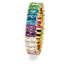 Anillo Matrix con corte baguette, multicolor, chapado en tono dorado