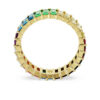 Anillo Matrix con corte baguette, multicolor, chapado en tono dorado
