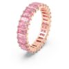 Anillo Matrix con corte baguette, rosa, chapado en tono oro rosa Anillo Matrix con corte baguette, rosa, chapado en tono oro rosa