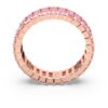Anillo Matrix con corte baguette, rosa, chapado en tono oro rosa Anillo Matrix con corte baguette, rosa, chapado en tono oro rosa